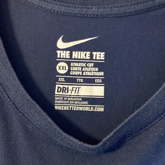 NIKE DRI FIT T SHIRTS GREEN AND NAVY XXL - Picture 3 of 5